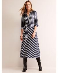 Boden - Laura Stripe Jersey Midi Shirt Dress - Lyst