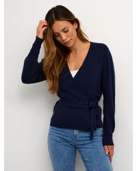 Kaffe - Mie V-neck Casual Fit Wrap Cardigan - Lyst