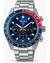 Seiko - Prospex Speedtimer Go Large Solar Chronograph Bracelet Strap Watch - Lyst