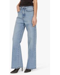 Sisters Point - Owi Cotton Blend Wide Leg Jeans - Lyst