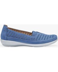 Hotter - Eternity Wide Fit Perforated Slip-on Flexible Shoes - Lyst