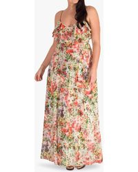 Chesca - Floral Chiffon Maxi Dress - Lyst