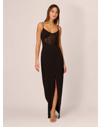 Adrianna Papell - Adrianna By Knit Crepe Column Maxi Dress - Lyst