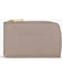 Longchamp - Le Foulonné Zipped Leather Card Holder - Lyst
