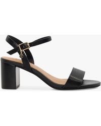 Dune - Wide Fit Jelly Leather Block Heel Sandals - Lyst