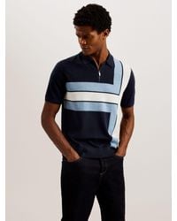 Ted Baker - Ambler Colour Block Wool Polo Top - Lyst