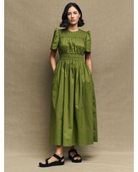 Nobody's Child - Natalia Organic Cotton Shirred Maxi Dress - Lyst