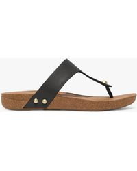 Fitflop - Iqushion Cork Sole Leather Toe Post Sandals - Lyst