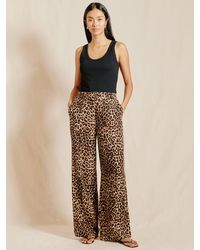 Albaray - Animal Print Wide Leg Trousers - Lyst