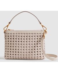 Reiss - Brompton Woven Leather Shoulder Bag - Lyst
