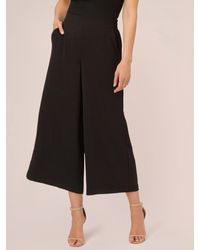 Adrianna Papell - Textured Wide Leg Pull On Trousers - Lyst