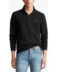 Ralph Lauren - Polo Custom Slim Fit Long Sleeve Polo Shirt - Lyst