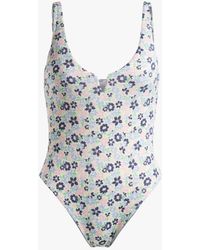 Roxy - Bel Air Floral Print Swimsuit - Lyst