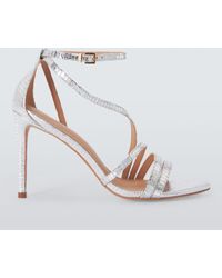 John Lewis - Maia Leather Asymmetric Strappy High Heel Sandals - Lyst