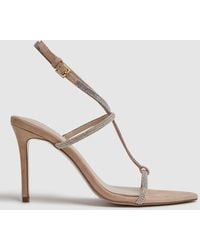 Reiss - Julie Embellished High Heeled Sandals - Lyst