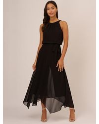 Adrianna Papell - Jersey And Chiffon Jumpsuit - Lyst