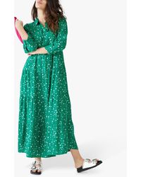Hush Azalea Star Print Tiered Maxi Dress - Green