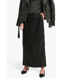 My Essential Wardrobe - Lana Straight Fit Leather Maxi Skirt - Lyst