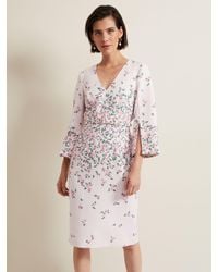 Phase Eight - Giovanna Floral Belted Dress - Lyst