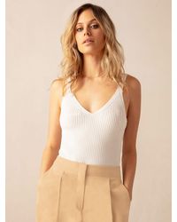 Ro&zo - Ribbed Knitted Vest Top - Lyst