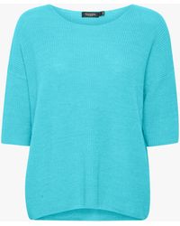 Soaked In Luxury - Tuesday Cotton Blend Half Sleeve Jumper - Lyst