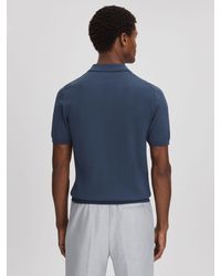 Reiss - Tropic Short Sleeve Half Zip Polo Shirt - Lyst
