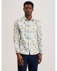 Ted Baker - Loire Long Sleeve Photographic Floral Shirt - Lyst