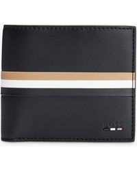 BOSS - Boss Ray Faux Leather Siganture Stripe Wallet - Lyst