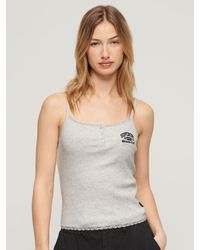 Superdry - Athletic Essentials Button Down Cami Top - Lyst