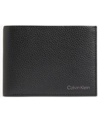 Calvin Klein - Warmth Bi-fold Leather Wallet - Lyst