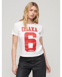 Superdry - Osaka 6 Cracked Print 90s T-shirt - Lyst