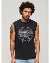 Superdry - Rock Graphic Band Tank Top - Lyst