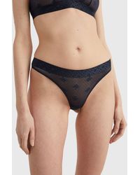 Tommy Hilfiger - Th Monogram Lace Thong - Lyst