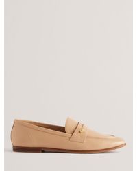 Ted Baker - Zzoee Flat Leather Loafers - Lyst