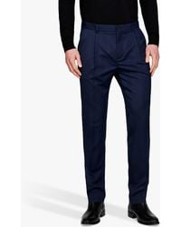 Sisley - Yarn Dyed Check Slim Fit Trousers - Lyst