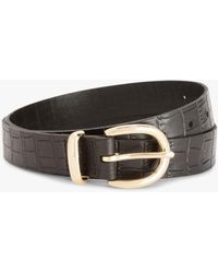 John Lewis - Medium Croc Leather Belt - Lyst