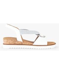 Gabor - Reese Wide Fit Cross Over Detail Wedge Sandals - Lyst
