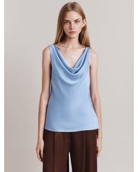 Ghost - Riley Cowl Neck Sleeveless Satin Top - Lyst