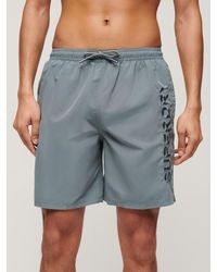 Superdry - Premium Embroidered 17" Swim Shorts - Lyst