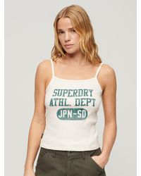 Superdry - Athletic College Graphic Rib Cami Top - Lyst