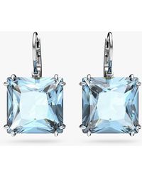Swarovski - Millenia Square Cut Crystal Drop Earrings - Lyst