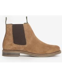 Barbour - Farsley Fawn Suede Boots - Lyst
