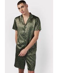 Chelsea Peers - Satin Hidden Leopard Print Short Pyjama Set - Lyst
