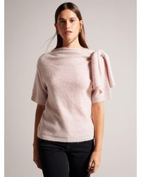 Ted Baker - Teebow Statement Bow Knitted Top - Lyst