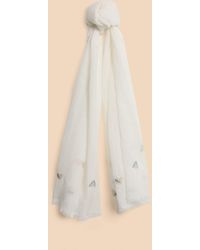 White Stuff - Embroidered Blend Scarf - Lyst