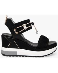 Nero Giardini - Leather Sports Wedge Sandals - Lyst