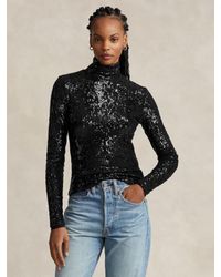 Ralph Lauren - Polo Sequin Embellished Long Sleeved Top - Lyst