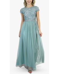 LACE & BEADS - Picasso Embellished Bodice Maxi Dress - Lyst