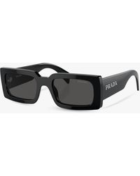 Prada - Pr A07s Rectangular Sunglasses - Lyst