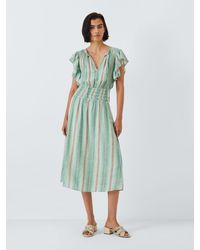 Rails - Iona Stripe Linen Blend Midi Dress - Lyst